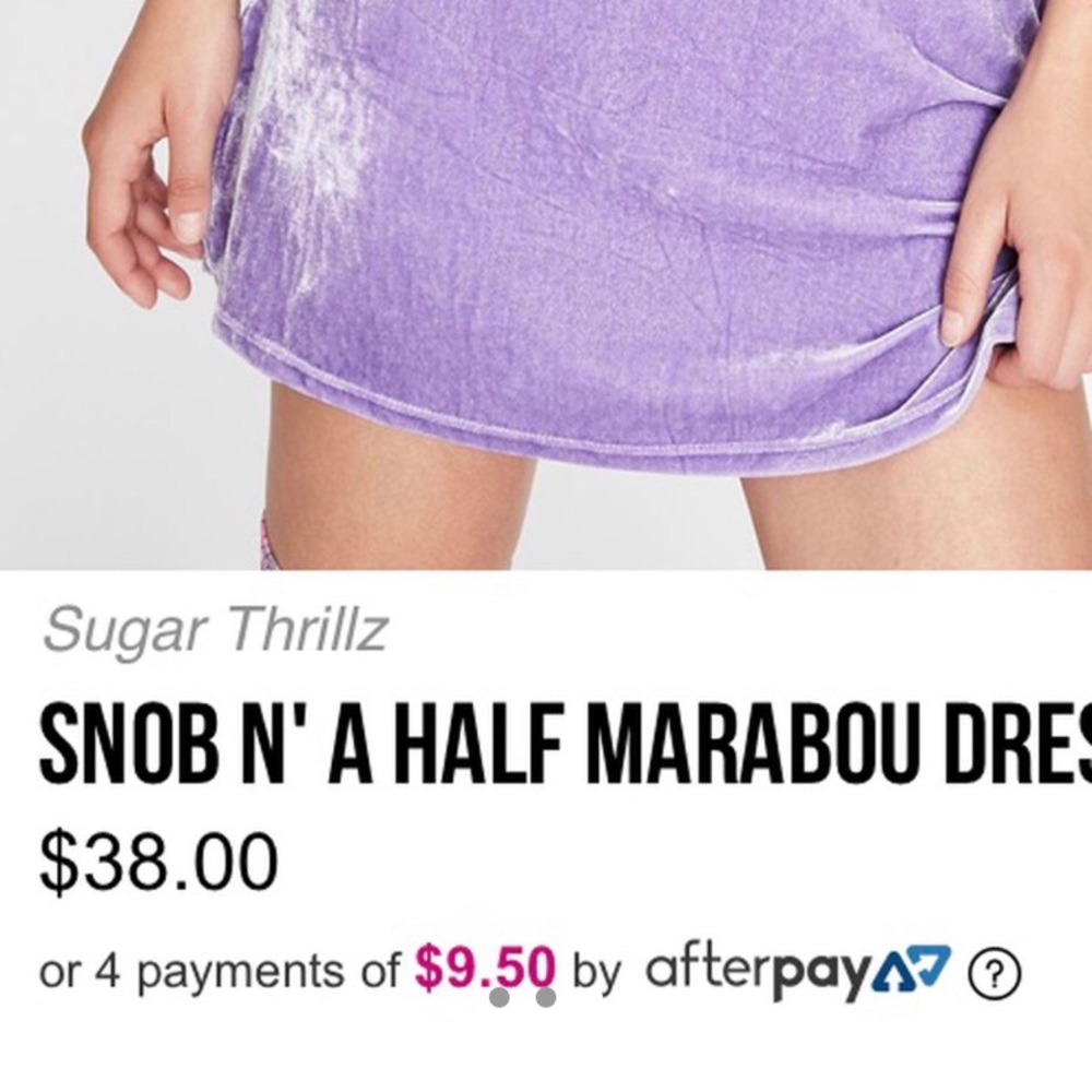 SUGARTHRILLZ MARABOU DRESS - Picture 3 of 3